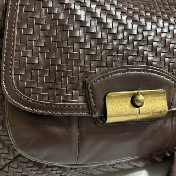 New Vintage COACH Kristin Woven Leather Hobo Bag E1269-19314 with Dust Bag - Picture 8 of 8